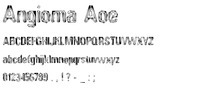 Angioma AOE font